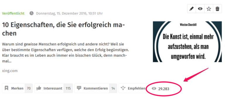 Erfolgreichster Social-Media-Beitrag